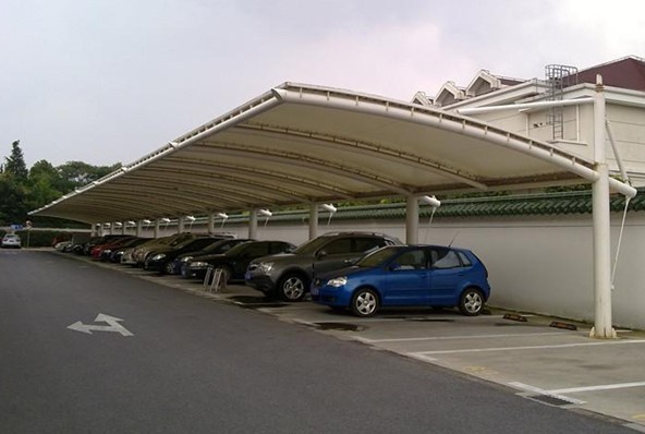 四川膜結(jié)構(gòu)車棚現(xiàn)場圖片